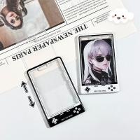 Portatarjetas Kpop para niños, Protector de tarjetas de estudiante de moda coreana, transparente con cadena, soporte para sesión fotográfica, 1 Uds. - details 1
