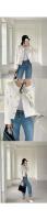 Chaqueta de Edición coreana para mujer, abrigo corto elegante de manga larga con cuello redondo, botón suelto francés a la moda, primavera y otoño 2025 - details 8