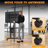 Ruedas para Televisión de 32-75 Pulgadas Altura Ajustable Móvil Soporte de Almacenamiento de TV con Bala hasta 40kg VESA 400x400mm - details 2