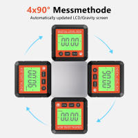 Inclinómetro de Nivel Electrónico Digital, buscador de ángulo Digital, transportador para carpintería con retroiluminación magnética, 4x90 ° - details 23