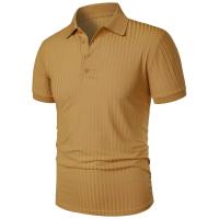 Ropa deportiva para correr para hombre, poste de pie de manga corta de alta elasticidad de verano, suéter básico de punto fino - details 43