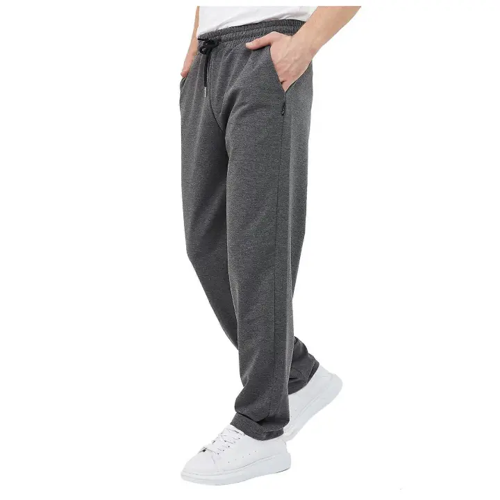 Pantalones casuales para el hogar con cordones de color liso para hombre BSSM - 1