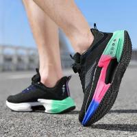 Zapatos para correr con hebilla giratoria para hombre, zapatillas gruesas a la moda para mujer, calzado para correr con parte inferior gruesa Unisex, calzado sin cordones para exteriores para niños - details 20
