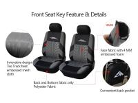 Fundas protectoras de tela de poliéster para asientos de coche, cubierta Universal de 2 piezas, decoración de moda, varios colores - details 1