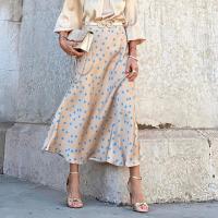 Falda larga casual con estampado de lunares para mujer con falda larga - details 9