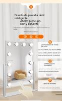 Espejo de tocador HD con 8 luces LED, rotación de 360 ° , 3 luces, toque inteligente y ajuste de brillo gratuito - details 9