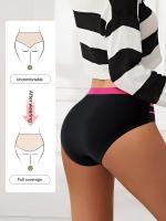 Bragas De Bloques De colores para Mujer, Cómodas Y Transpirables, Íntimas Y Elásticas, Lencería Y Ropa Interior, 4 piezas - details 5