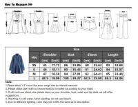 OUWU- Vestido de mezclilla acampanado Primavera 2025, Manga larga, Cuello vuelto, Corte relajado, Uso diario, Estilo callejero informal, Transpirable - details 0