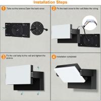 Aplique LED 40W Pared Exterior/Interior 360 ° Rotación Blanco cálido 3000K LED Exterior Impermeable Apliques de Pared negra 3000LM - details 6