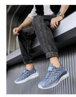 Primavera otoño nuevo Flyknit transpirable y cómodo Fondo suave versátil correr deportes zapatos casuales de hombre - details 9