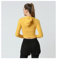 Chaquetas deportivas para mujer Tops con capucha de yoga con cremallera - details 6
