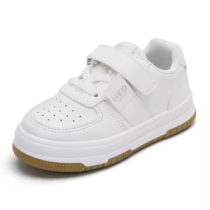 Zapatos blancos pequeños para niños primavera y otoño 2025 zapatos deportivos para niñas zapatos de junta antideslizantes y ligeros para niños zapatos casuales para bebés de suela suave - 1