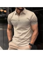 Polo de verano 2025 para hombre, manga corta, top de moda popular, estampado, corte ajustado. - details 3