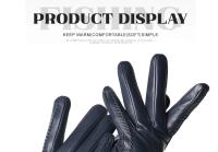 Guantes de piel de oveja para mujer, manoplas cortas de terciopelo fino para pantalla táctil, de cuero, de buena calidad, para invierno, 2226 - details 166