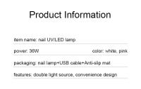 Secador de Uñas de Gel UV 8 Secado Rápido Recargable Lámpara de Horneado Portátil para Manicura - details 4
