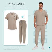 Trajes quirúrgicos de enfermera Unisex para hombre y mujer, uniforme médico de Hospital, pantalones para correr, uniformes veterinarios de enfermería - details 11