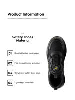 Zapatos De Seguridad Para Hombre Con Botones Giratorios Y Punta De Acero Indestructibles Antipinchazos Y Con Almohadilla De Aire Botas De Trabajo Con Suela De Goma Material De Tela Y Algodón - details 16