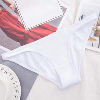 Bragas suaves semi cubiertas para hombre, cintura baja, Unisex, seda de leche, Tanga triangular, Color sólido - details 8
