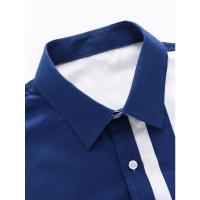 Camisa de manga corta a rayas para hombre, camisa informal estampada con solapa y botones, Estilo Hawaiano - details 4