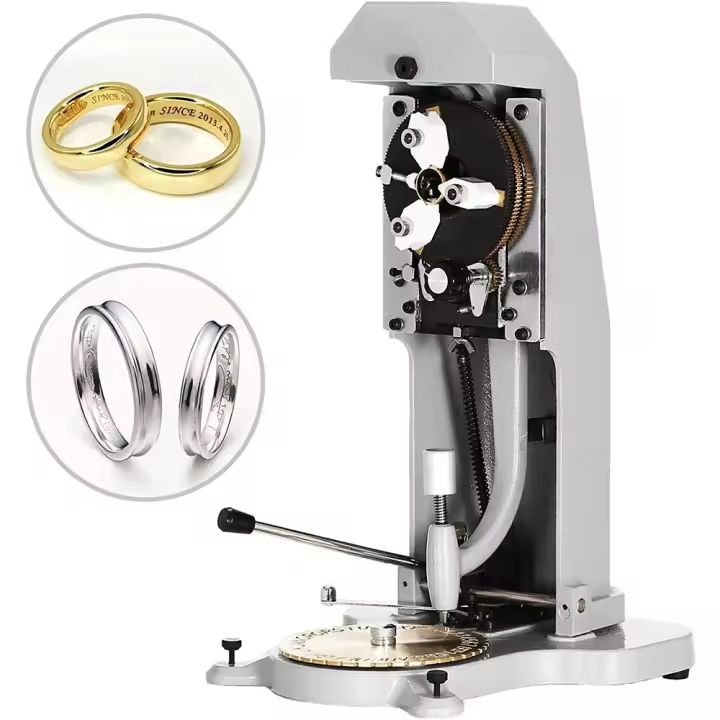 Máquina de grabado de anillo interior con esfera de doble cara, bloque de letras de 1,5mm-2,0mm para fabricación de joyas de oro y plata, herramienta de estampado DIY - 1