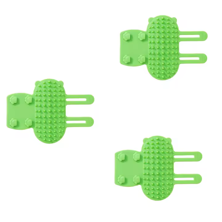 Masaje para rascar gatos, tablero para rascar gatos, juguetes para mascotas, rascador de silicona, correa para pata de mesa de juguete para gatos verde - 1