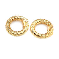 Anillo de Cierre Redondo de Brasso Dorado Mate Joyería de Alta Calidad - details 10