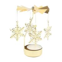 Velas Giratatorias de Metal en Formas de Copo de Nieve y Ángel Portavelas para Té Romántico, Boda, Decoración del Hogar en Navidad - details 1