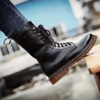 Botas De Cuero Para Hombre, Botas De Trabajo De Caña Alta Transpirables Y Resistentes Al Desgaste, Impermeables Y Cálidas - details 5