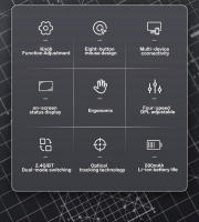 Ratón Vertical inalámbrico ergonómico con botón de ajuste de función, ratón recargable de 8 botones para Win/IOS/Android, modo Dual, BT5.0 - details 11