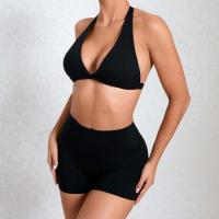 Traje de yoga y fitness para ejercicio mejorado para mujer, ropa deportiva de verano, blanco, café, rojo, novedad 2024 - details 24