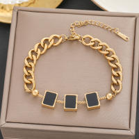 Pulsera de Moda de Titanio Dorado de 18k Regalo de Cumpleaños Perfecto para Mujeres No se Desvanece - details 3