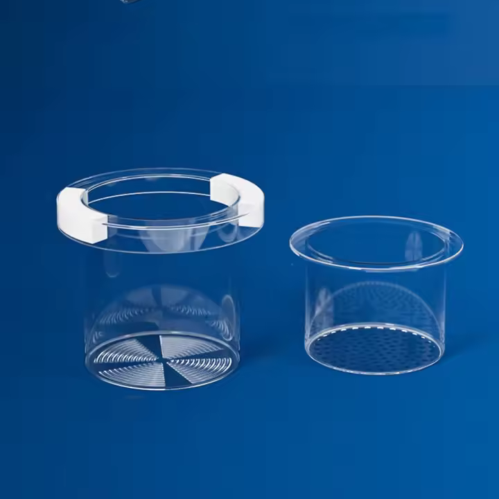 Caja de aislamiento de cría de peces flotante acrílica, alimentación transparente, alimentador de acuario, suspensión, caja de cría de peces ornamentales - 1