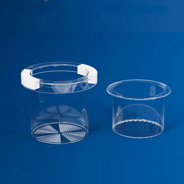 Caja de aislamiento de cría de peces flotante acrílica, alimentación transparente, alimentador de acuario, suspensión, caja de cría de peces ornamentales - 1