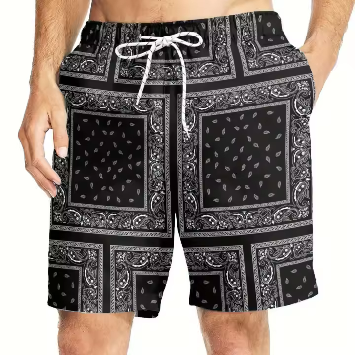 Traje de Baño de Playa Hawaiiana 3D Impreso Traje Corto de Surf Casual para Hombres en Verano - 1