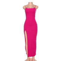 BUNO-rojo negro Año nuevo fiesta de Navidad vestidos largos mujeres primavera básico ceñido al cuerpo con cordones estiramiento vestidos midi ajustados femme - details 28