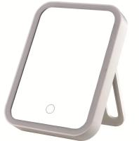 Espejo de maquillaje LED con atenuación de tres colores: tocador de escritorio portátil con espejo pequeño ligero, compacto y práctico - details 7
