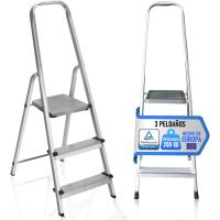 Escalera Plegable de Aluminio 4 Peldaños Soporte Reforzado para Maxima Estabilidad (200 kg) - details 8