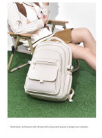 Mochilas versátiles de color sólido de gran capacidad para hombres y mujeres, mochilas casuales y sencillas para parejas - details 5