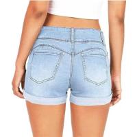 Nueva moda de verano para mujer, pantalones cortos de mezclilla elásticos con cinturilla - details 4