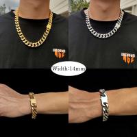 Collar de acero inoxidable para hombre, cadena k cubana, joyería de Rappe, HipHop Miami, 8-16mm - details 6