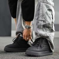 Nuevos zapatos de pan duraderos, de alta calidad y a la moda, botines blancos gruesos, punk corto y regordete para hombre que aumenta la altura al aire libre - details 0