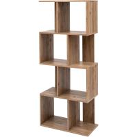 Estantería decorativa/estantes flotantes/Estantería de madera/Estantería con 4 estantes, oficina,modular, sala de estar, biblioteca - Display Shelf SRK-W3 - Marrón ceniza - details 49