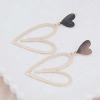 Pendientes colgantes en forma de corazón de amor de doble capa para mujer, joyería bohemia para las orejas, nueva moda 2024 - details 13