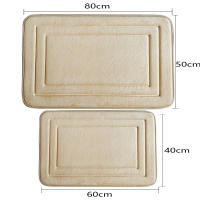 Alfombra de puerta en relieve de lana de coral, alfombrilla absorbente para pies, alfombrilla antideslizante para inodoro, alfombra simple para el hogar - details 2