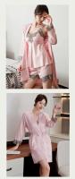 5 Unids/set Tre seda mujer Ence satén cuello en V ropa de dormir de primavera para el hogar - details 14