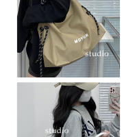 Bolso nuevo para mujer, bandolera de un solo hombro, gran capacidad, clase de estudiante universitario, bolso de mano de lona negro versátil informal - details 9