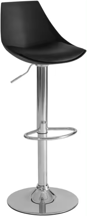 Sillas de Cocina Giratorias Altas de 360° Juego de Taburetes Ajustables en Altura de 83 a 104 cm con Resalto Material de Polipiel Estructura de Metal Blanco y Reposapiés - 1