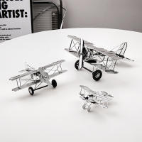 Modelo de Avión Plateado Lujo Ligero Europeo para Decoración del Hogar Personalizada - details 3