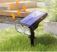 Foco Solar RGB para exteriores, 18 LED, impermeable, cambia de Color, Multicolor, camino, puerta, valla, USB, foco Solar para paisaje - details 4