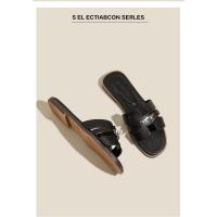 Sandalias Planas Casuales para Mujer Punta Abierta, Diseño Romano Tejido, Tacón Antipé, Moda de Verano/Primavera, Adecuado para Vestidos, Playa, Apartamento - details 6